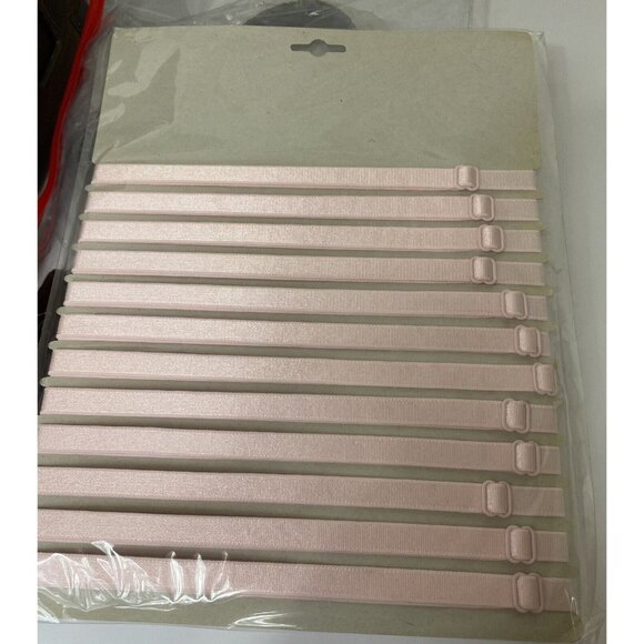 New Pink Narrow Thin Elastic Headbands for Women - 12 pack NOS - Picture 2 of 3